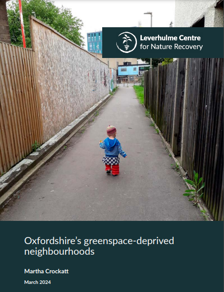Pleased to have released a report today which identifies neighbourhoods in #Oxfordshire experiencing both socio-economic deprivation & poor provision of accessible green spaces, with a view to these neighbourhoods being prioritised in terms of planning, allocation of funding, &