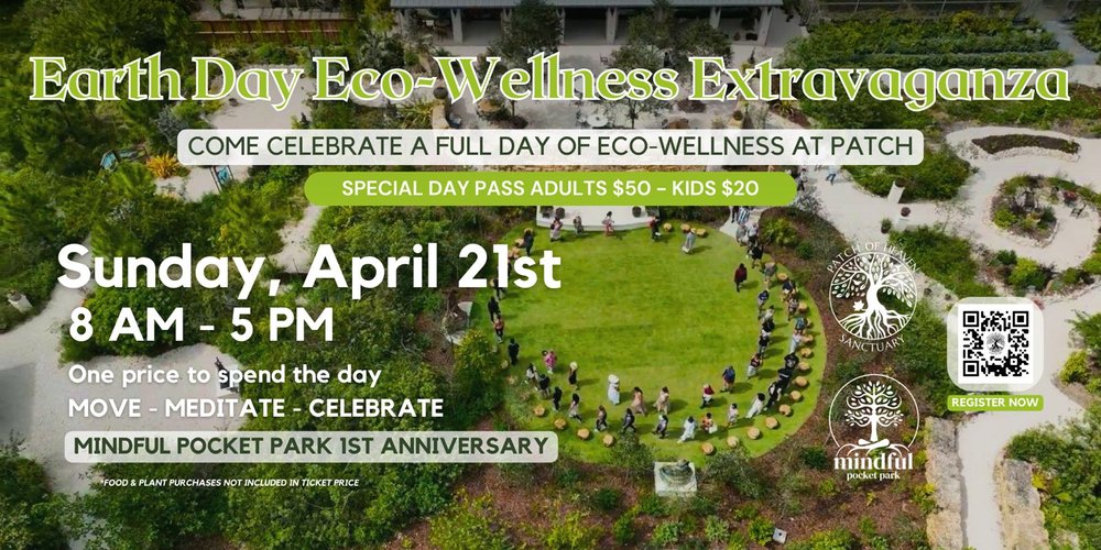 Celebrate #EarthDay and reconnect with nature at Patch of Heaven Sanctuary. 🌎 Their upcoming Earth Day Eco-Wellness Extravaganza on Sunday, April 21 offers a full day of activities exploring the profound connection between human well-being and the health of our planet.