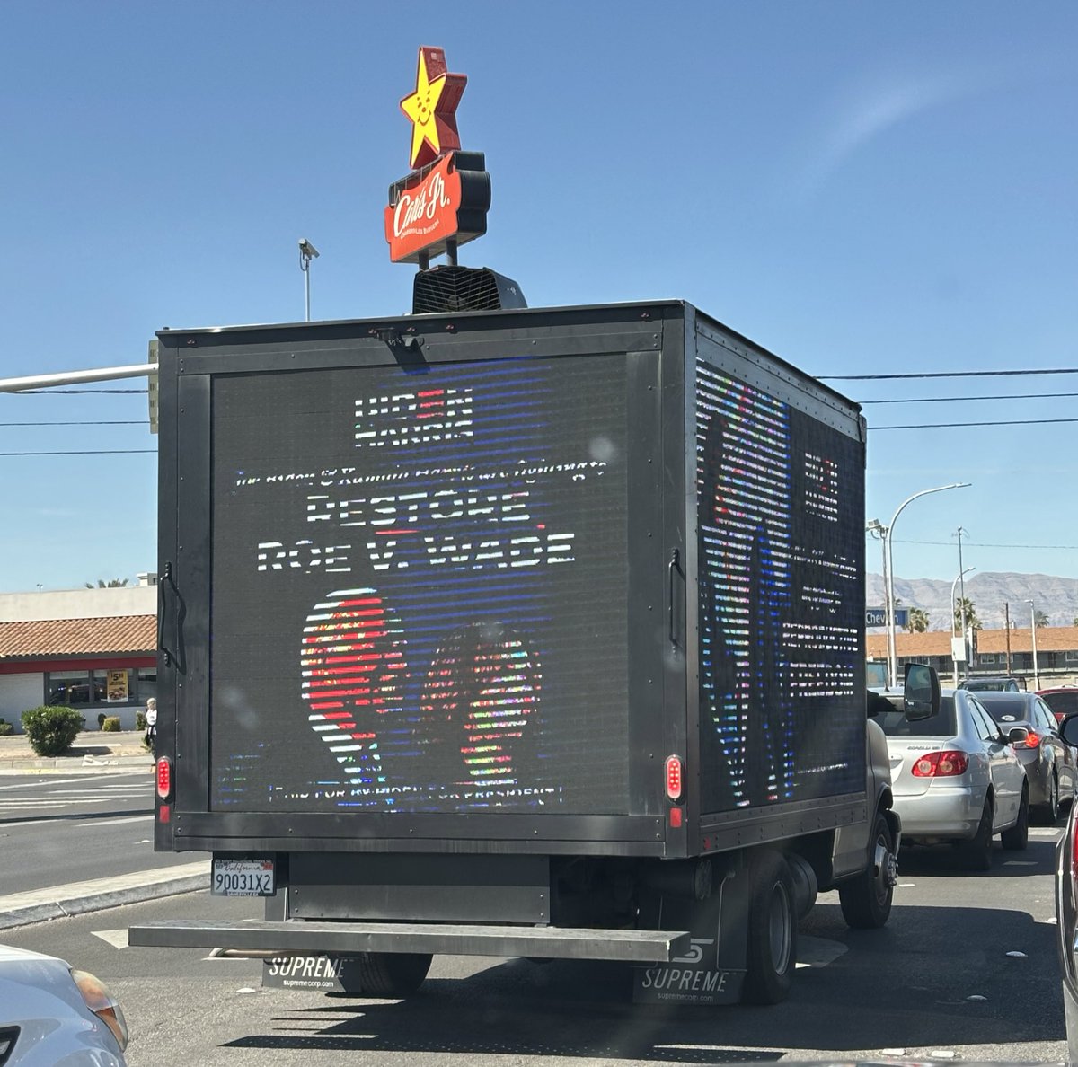 Spotted in East Las Vegas (heavy Dem area) yesterday. It says “Joe Biden & Kamala Harris are fighting to Restore Roe V. Wade” paid for by Biden/Harris campaign. (iPhone couldn’t get good pic) Dems are putting heavy resources into making this election about abortion.