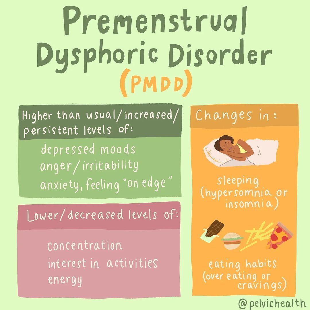 Did you know that April is #PMDD Awareness month? 💚⠀ Premenstrual Dysphoric Disorder is similar to PMS, but it’s more serious 😟⠀Help us normalize talking about PMDD! #pelvicpain #periodproblems #PMDDAwareness #menstruationmatters