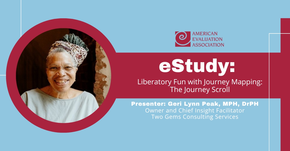 Join AEA on May 15 and 22 for our next eStudy: Liberatory Fun with Journey Mapping: The Journey Scroll. Attendees will learn strategies on applying the Journey Scroll technique to evaluation processes to improve excellence and justice. Register: pathlms.com/aea/courses/64…