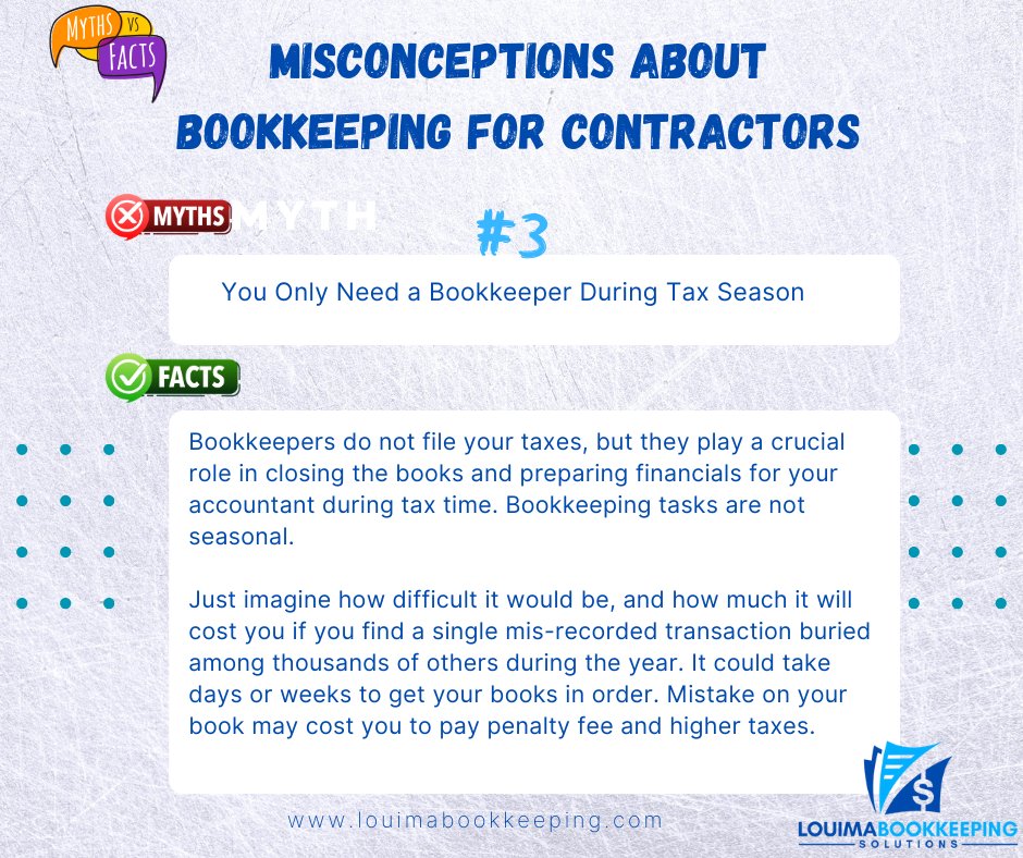 Louima_book_sol's tweet photo. #3 Misconception
You only need a bookkeeper during tax season.
#hvactechnician #hvactechnician #hvacservice #hvactech #heating #plumbing #hvacr #hvacinstall #hvacrepair #cooling #ac #heatingandcooling #construction  #airconditioner  #contractor #qualityhvac https://t.co/foTJRmUZdL