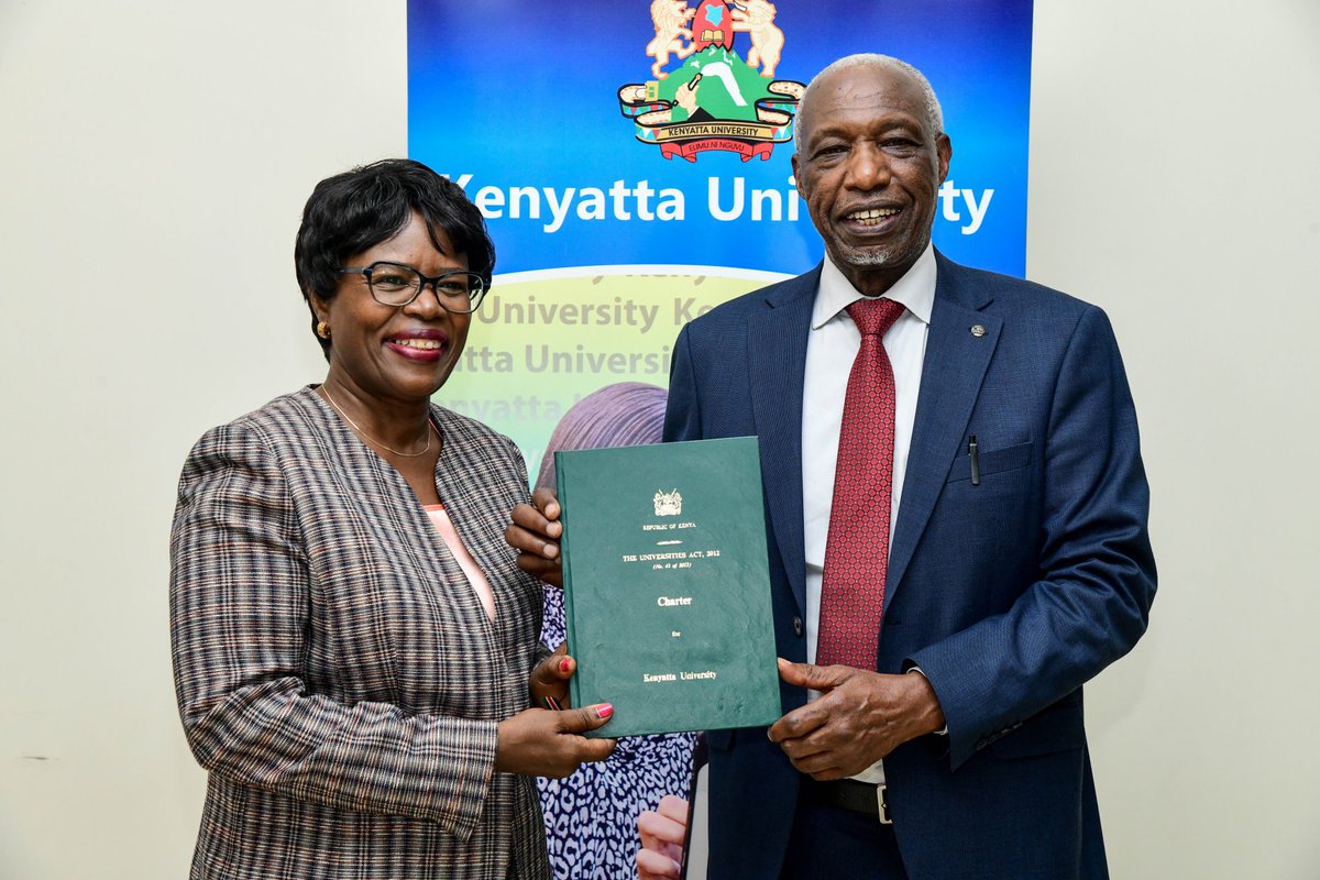 Continuity in Excellence: Passing the Torch at Kenyatta University. Handover Ceremony of the Kenyatta University instruments of power by the outgoing Vice-Chancellor, Prof. Paul K. Wainaina to Prof. Waceke Wanjohi the current Ag. Vice-Chancellor. Prof. Wainaina is proceeding on