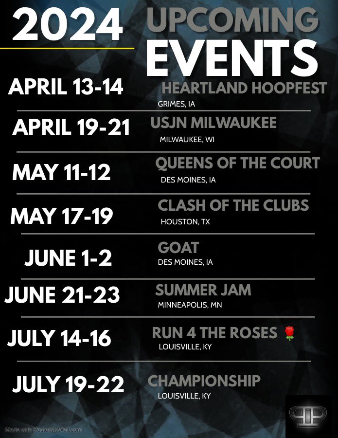 Summer Basketball Schedule 2024!