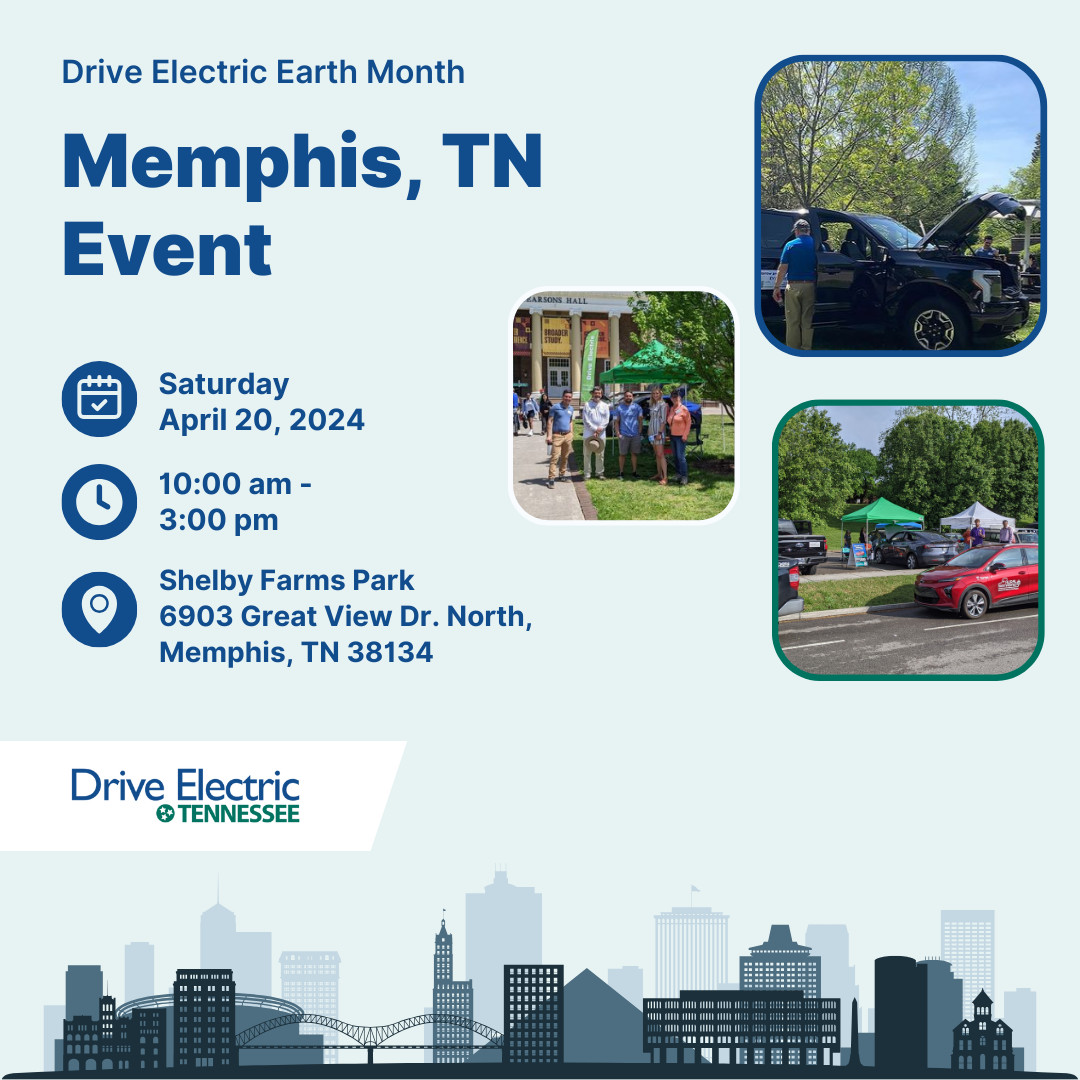 🌎🛣️Celebrate Drive Electric Earth Month in Memphis🛣️🌍

Read more here: driveelectricearthmonth.org/event?eventid=…

📅 Saturday, April 21, 2024
🕐10:00am-3:00pm CT
📍Location: Shelby Farms Park

#DriveElectric #DET #DriveElectricEarthDay #DEED #DEEM #EVs