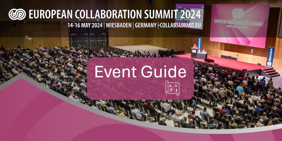 Join in the European @CollabSummit and @EUCloudSummit events in Wiesbaden, Germany, May 14-16, 2024. 👥

<a href="/Microsoft/">Microsoft</a> is planning 1⃣ general keynote, 4⃣ general sessions, 3⃣4⃣ breakouts &amp; 4⃣ tutorials - aka 4⃣5⃣ product makers prepping. 

Full event guide📋aka.ms/ECS/2024/Guide