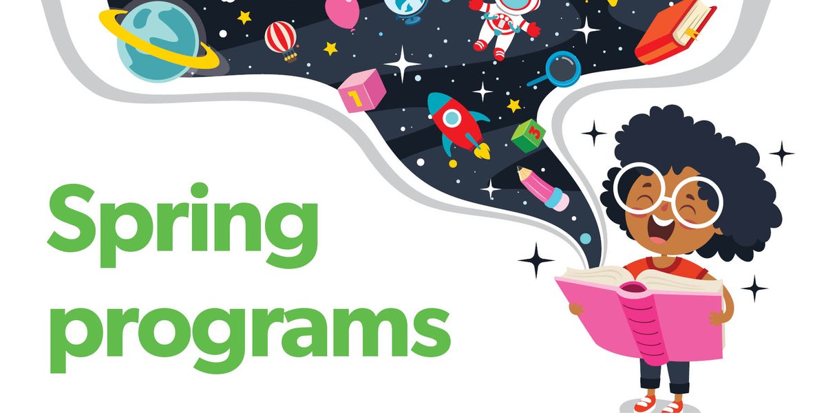 Registration is now open for our Children's Spring Programs! Storytimes, after-school programs and more! A valid library card is required. ow.ly/KB4c50QXhzm