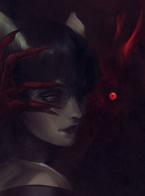 「dark red eyes」 illustration images(Latest)