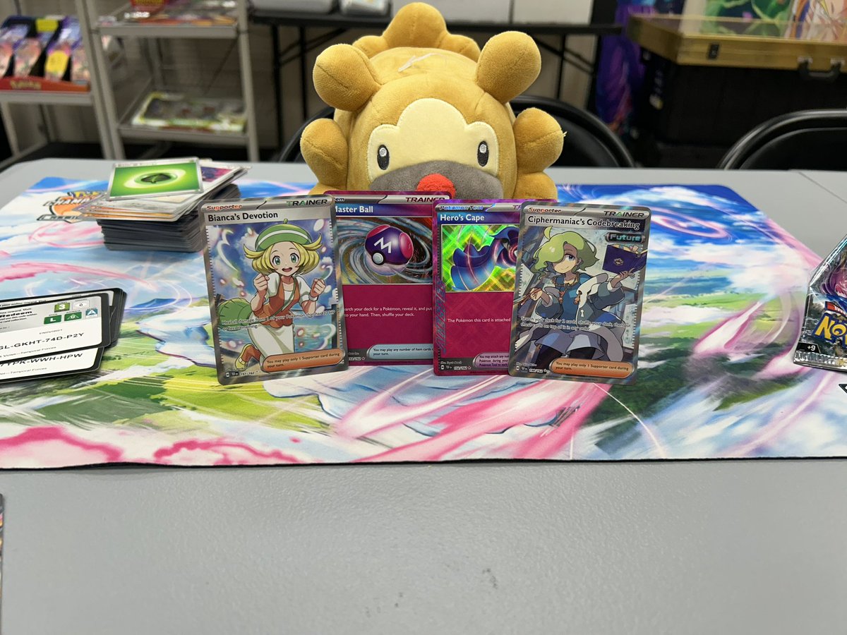 Opened 10 packs of the newest Pokemon set, Temporal Forces yesterday at the only place in Enid to buy authentic singles, Milton's Collectables Check them out and see my great pulls and come play #Pokémon #PlayPokémon #PokémonTCG #MasterBall #TemporalForces