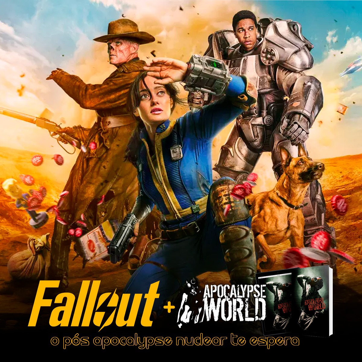 SecularGames's tweet photo. "Okie Dokie!"
Lucy Maclean
Que tal jogar Fallout na sua mesa de RPG. Você já tem todas as ferramentas pra isso disponíveis no Apocalypse World em português.
Confere a matéria com o guia de adaptação no próximo tweet!
#FalloutOnPrime #Fallout #ApocalypseWorld https://t.co/8Vp1Pm0MFn