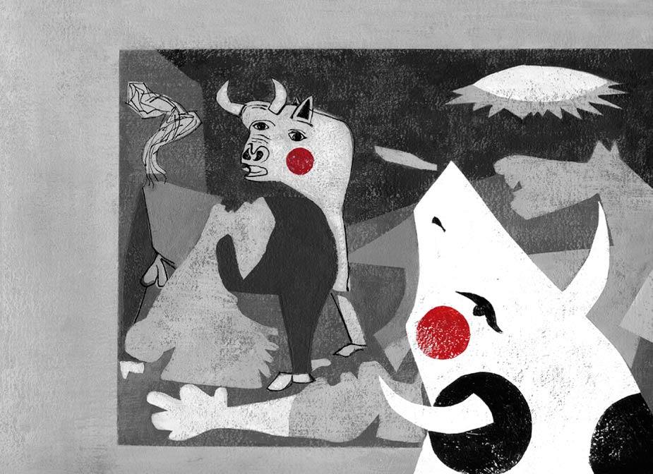 'Amor Imposible' de Dàlia Adillon. Una vaca se enamora del toro del Guernica de Picasso 💘