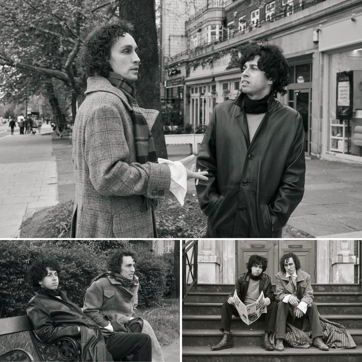 More first-look photos released today of Robert Sheehan and Adonis Siddique for ‘Withnail and I’ via @WestEndTheatre Photos by Manuel Harlan