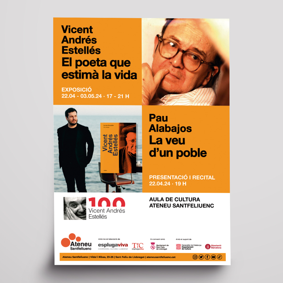 Vicent Andrés Estellés protagonista de la Setmana per la Llengua a l’Ateneu Santfeliuenc ateneusantfeliuenc.cat/vicent-andres-… @AnyEstelles @PauAlabajos @lletres @cultura_cat @esplugaviva @ajsantfeliu @CulturaDIBA #santfeliu #santfeliudellobregat #somcultura #somateneu