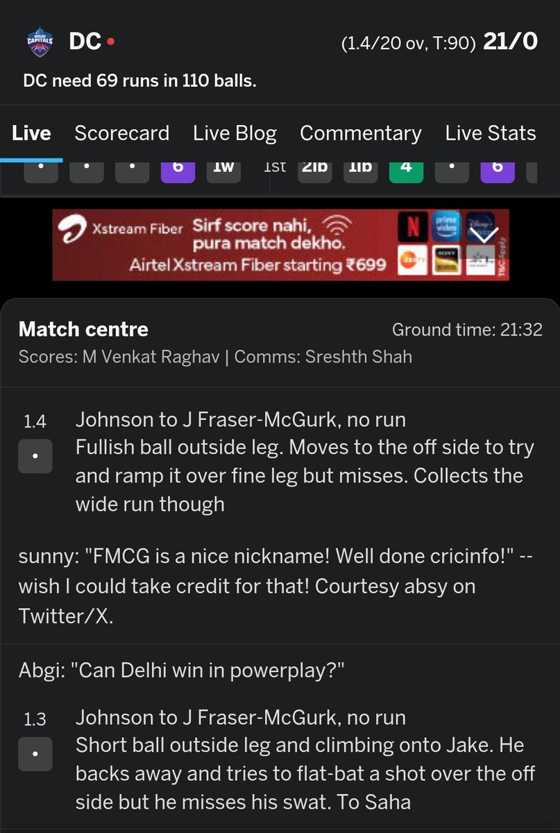 He is fast, he is moving, he consumes bowling attacks, he is good. He is FMCG. Cricinfo comm ft. @absycric