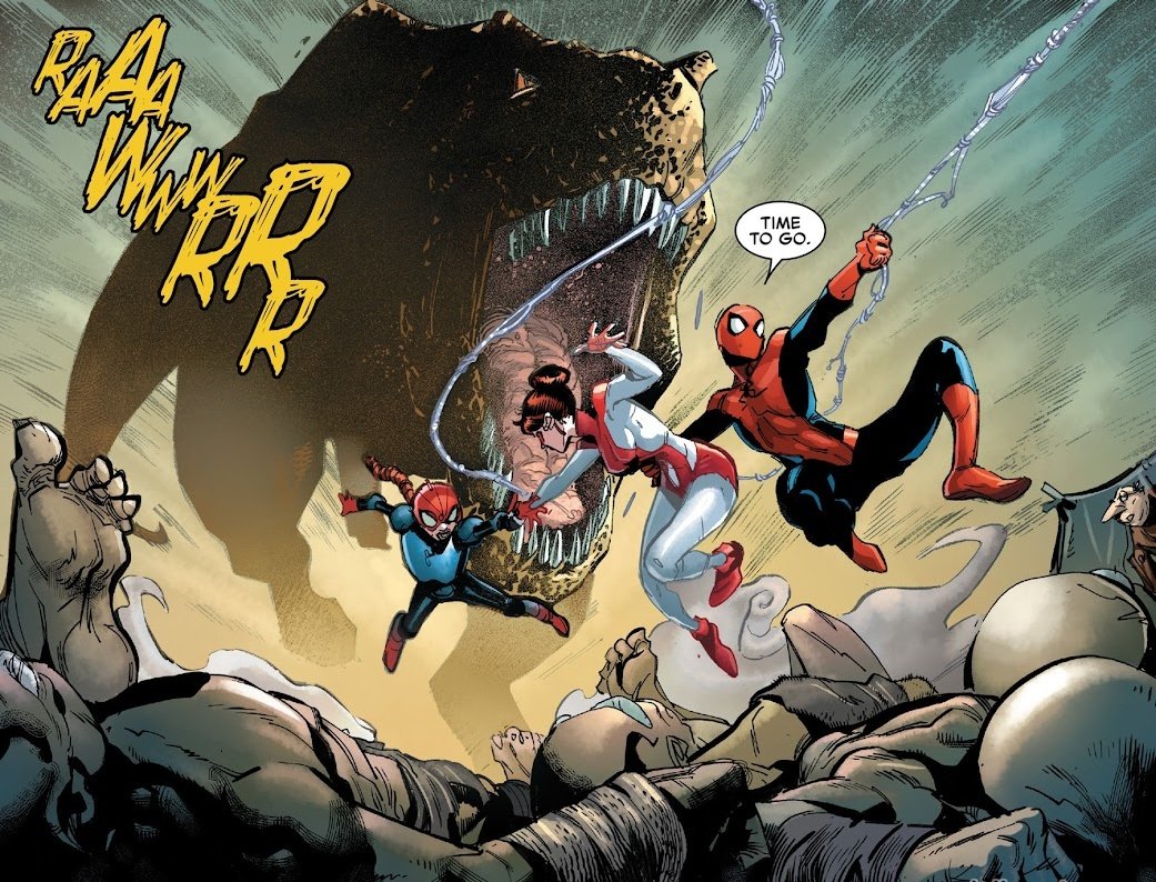The Amazing Spider-Man: Renew your vows vol.2 #2

Spidey, Annie and Spinneret running away from Trex! Artwork by Ryan Stegman!