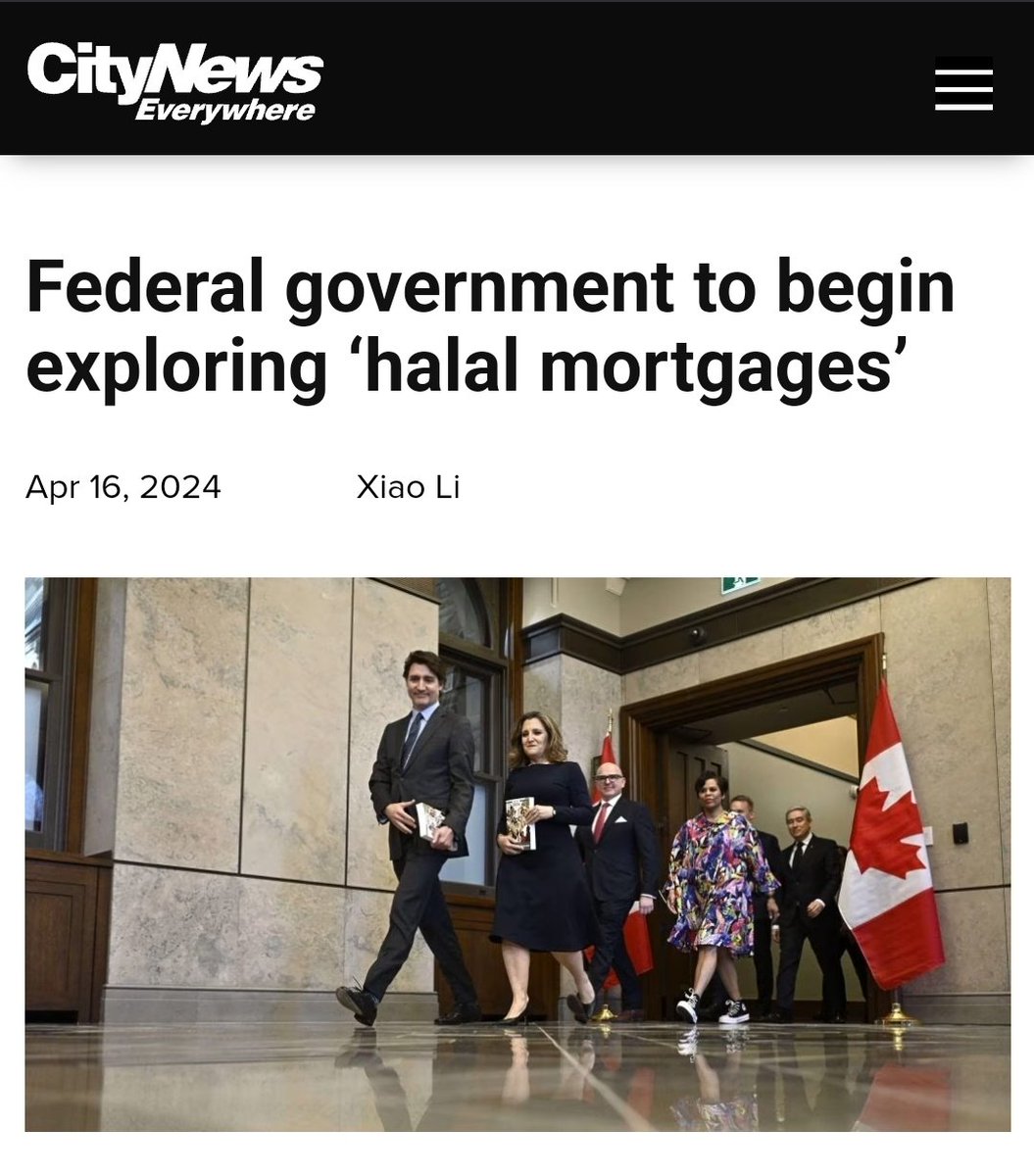 As much as I dislike paying taxes, if you want a 'halal' mortgage, go get one in an islamic country. We don't need to bend over backwards and create special rules for certain groups of people in Canada. kitchener.citynews.ca/2024/04/16/hal…