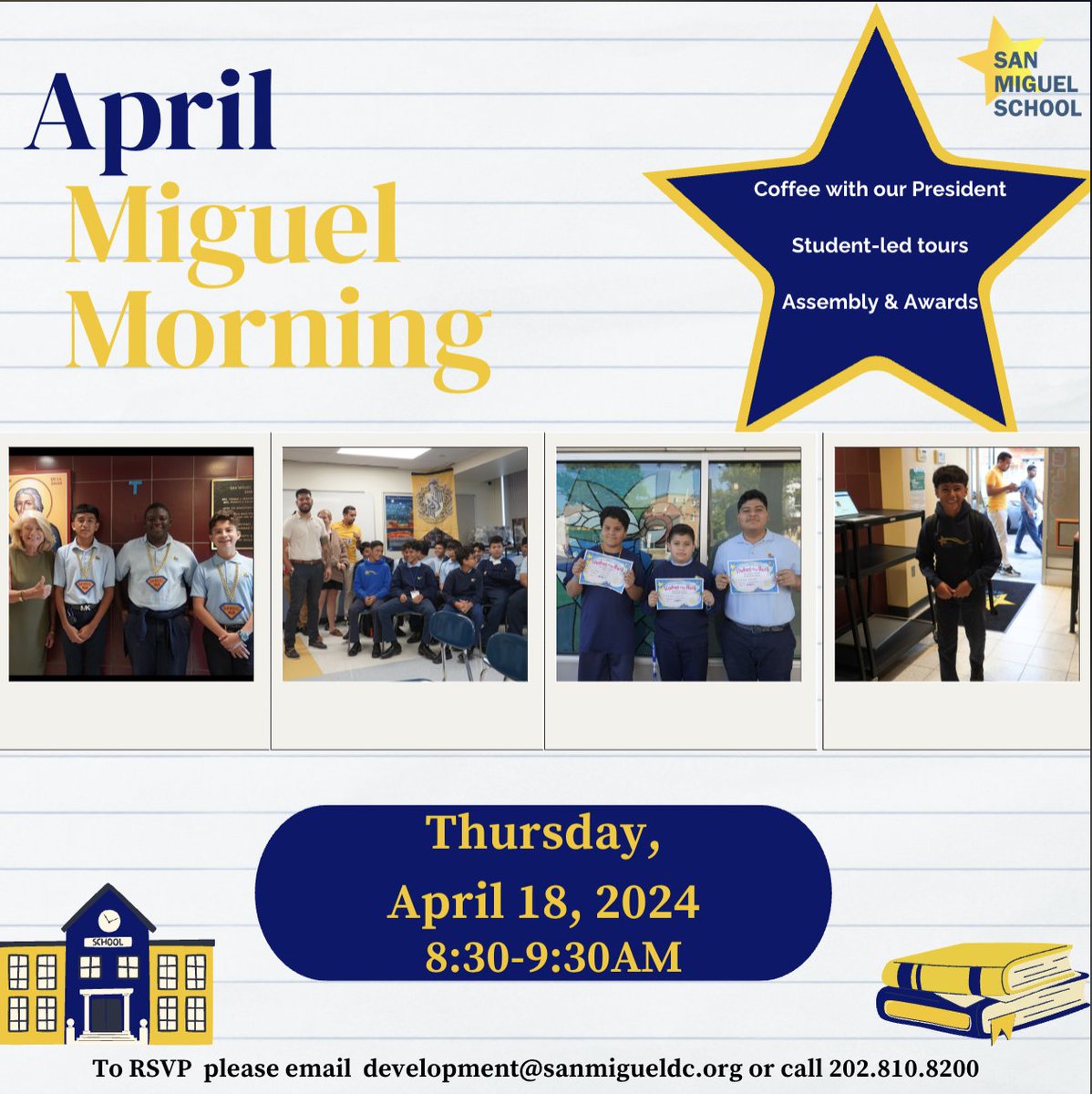 Join us for our next Miguel Morning on Thursday, April 18th!