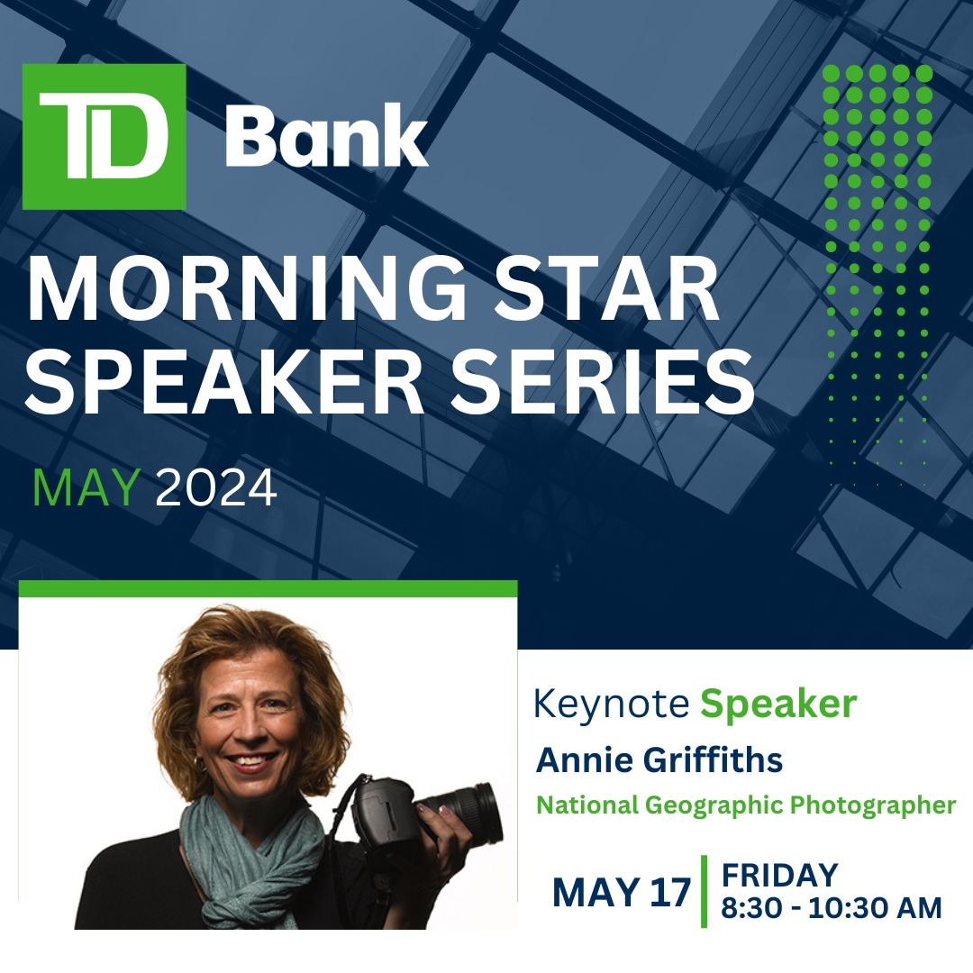Our next TD Bank Morning Star Speaker Series features @AnnieG_Photo, a National Geographic Photographer. Drawing from her global adventures, she will share tips for bridging workplace cultural divides in intergenerational communication. Register here: bit.ly/3UkuyyK