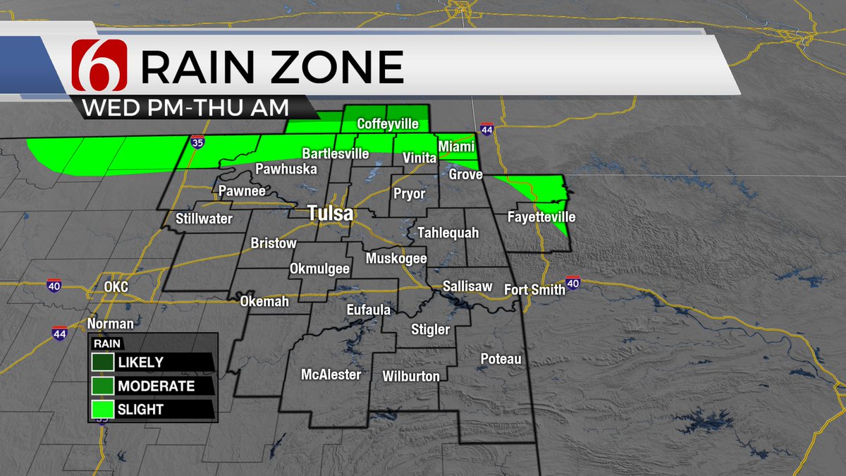 Later tonight, we'll be watching along the OK-KS state line region. If a storm pops, it would be severe.