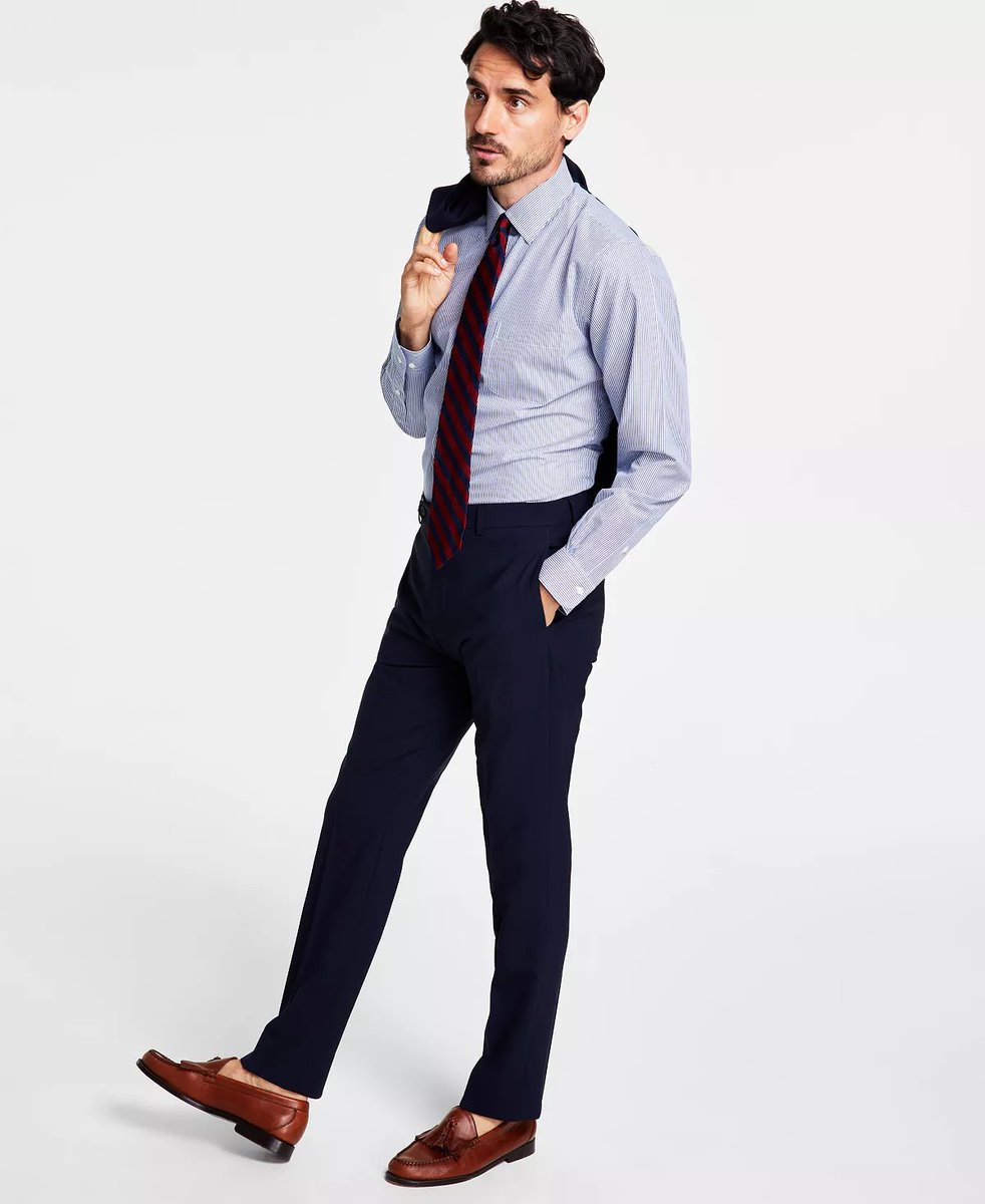 _macys__'s tweet image. Men's Classic-Fit Stretch Wool Blend Suit Pant