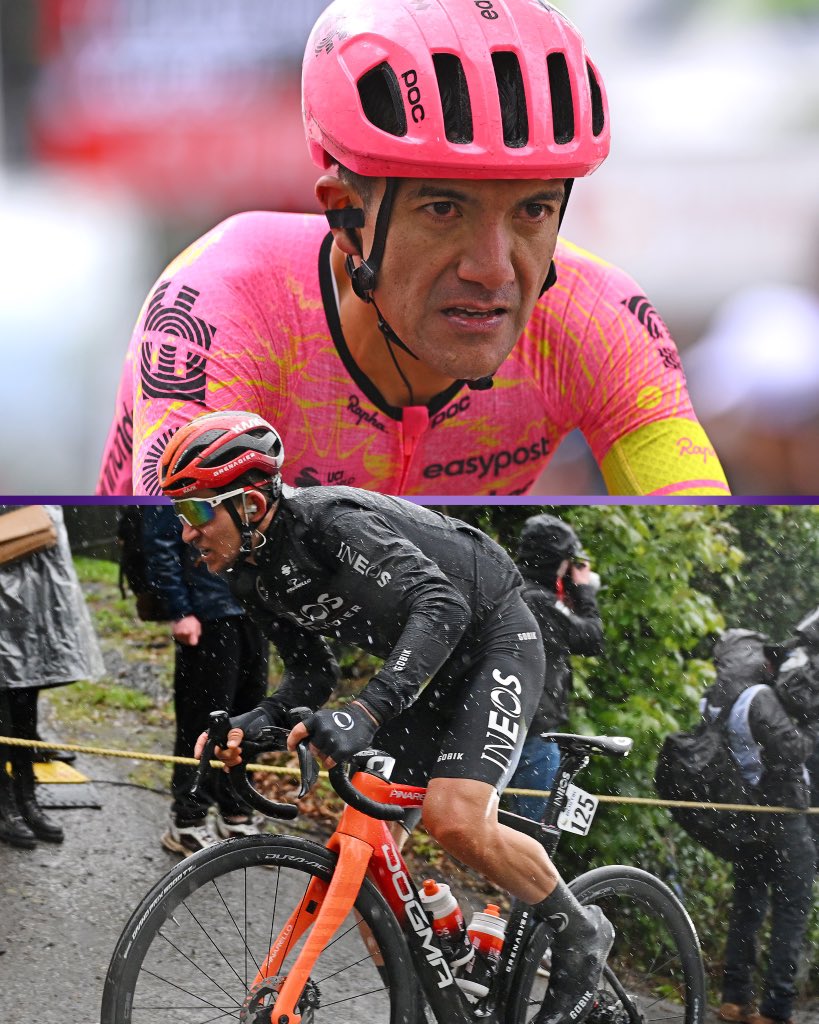 𝐓𝐫𝐞𝐚𝐜𝐡𝐞𝐫𝐨𝐮𝐬 conditions at La Flèche Wallonne 😱🥶 The riders had to deal with freezing cold conditions, as hailstones, rain and snow fell during the race 🤯 📸 Getty Images