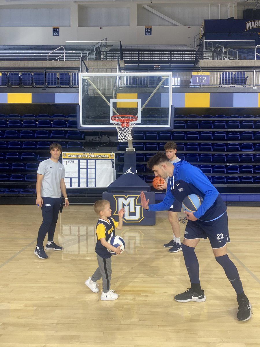 Had a great time with the Marquette Daycare kids this morning! 🤜🤛 #wearemarquette | #marquettesoccer