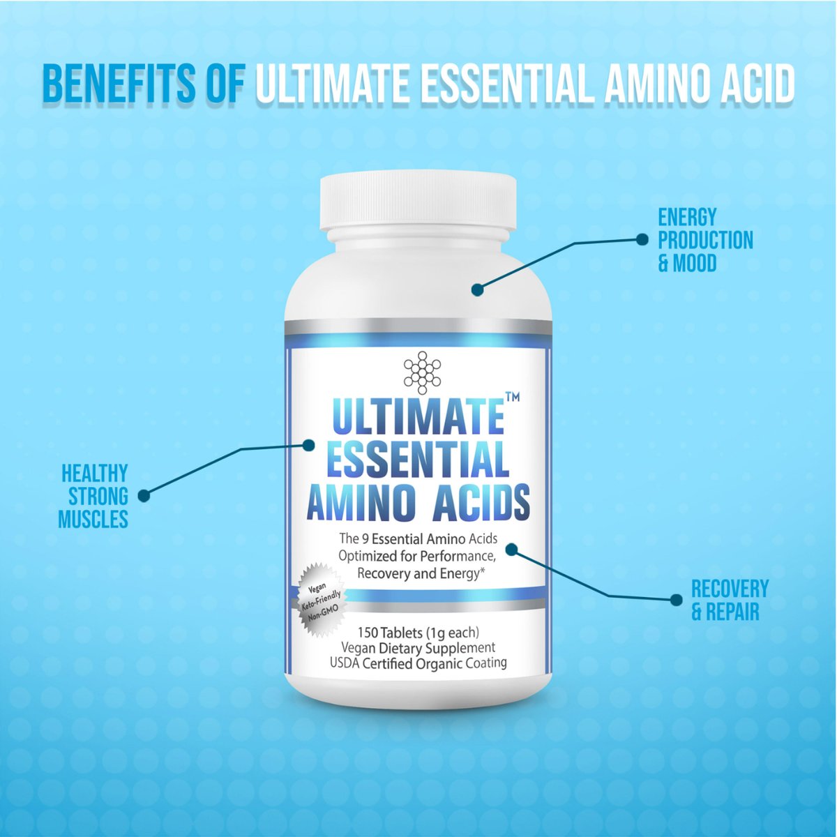 Experience the power of focused energy and enhanced performance with our pure Ultimate EAA tablets. Elevate your fitness journey now  #ultimatehealth #ultimateessentialaminoacids #aminoacids