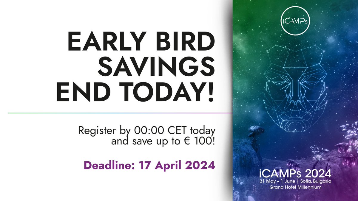 🚨 Today is the last day to snag Early Bird rates for #iCAMPs2024! 

Don't miss out on the reduced registration for the premier international Congress of Aesthetic Medical Practitioners. Join us in Sofia!

icamp-congress.com/registration/

#EarlyBirdDeadline #AestheticMedicine