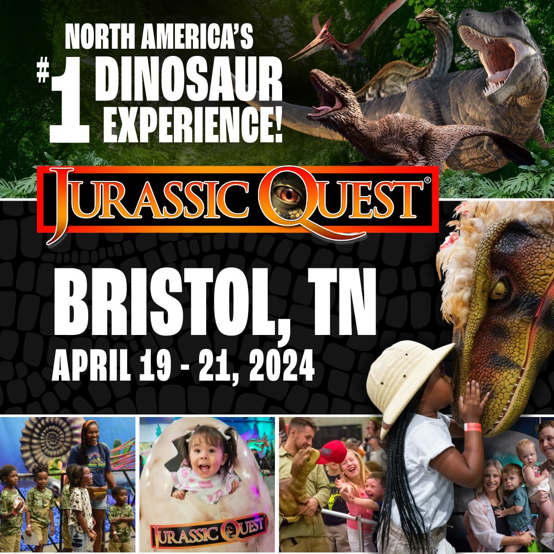 .@Jurassic_Quest is where the fun is at! More info & tix: bit.ly/3Psli8V #ItsBristolBaby