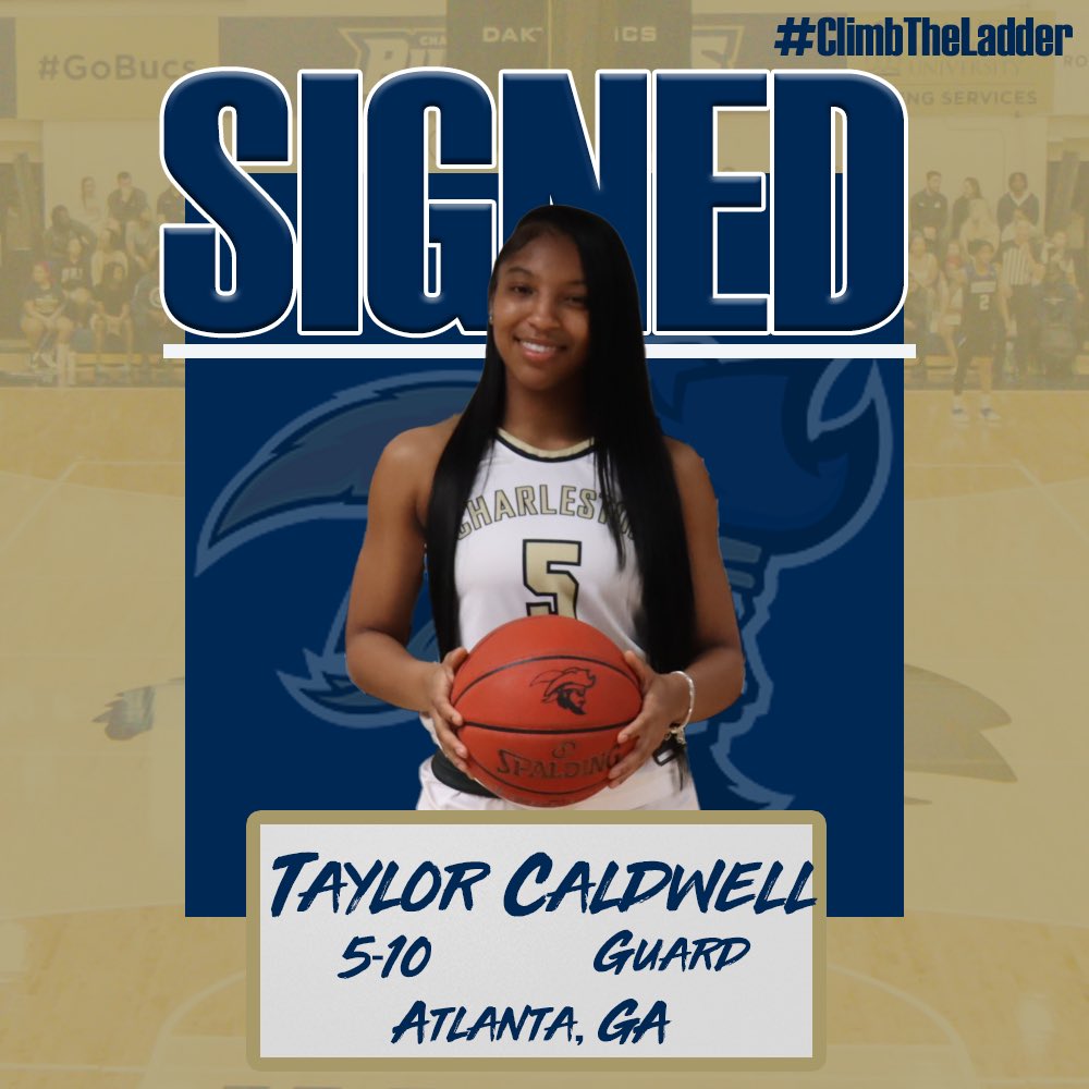 𝓢𝓲𝓰𝓷𝓮𝓭 🖊️

Taylor Caldwell is officially a Buc! The 5-10 guard from Atlanta, GA comes to us from East Georgia State College.

Join us in welcoming Taylor Caldwell  to the program!

#ClimbTheLadder // #BucStrong