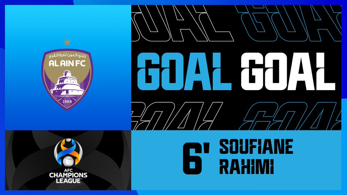 ⚽️ GOAL | 🇦🇪 Al Ain 1️⃣-0️⃣ Al Hilal 🇸🇦 It's him again! Soufiane Rahimi needs no less than 6 minutes to open the scoring 🔥 Watch Live 📺- gtly.to/JcAMvr84J #ACL | #AINvHIL