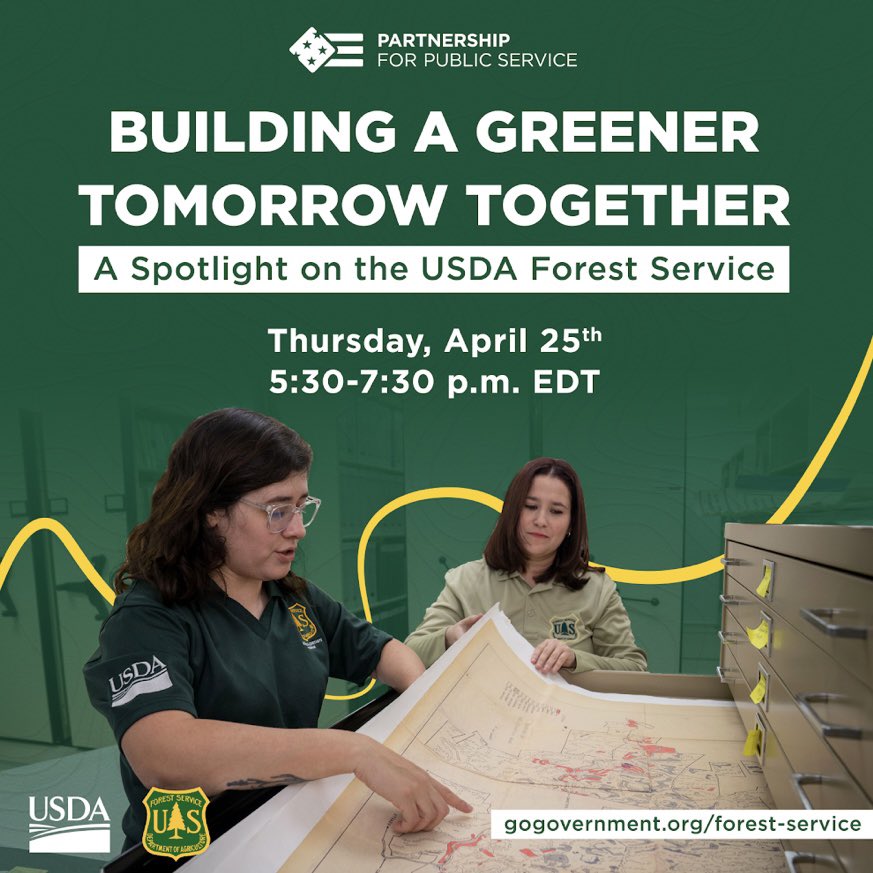 🌳Partnership for Public Services has launched: Spotlight on the Forest Service which includes early career job seekers with information on the types of work they can do with their degree. Along with the positive impact they can have working for the agency. 🌳!