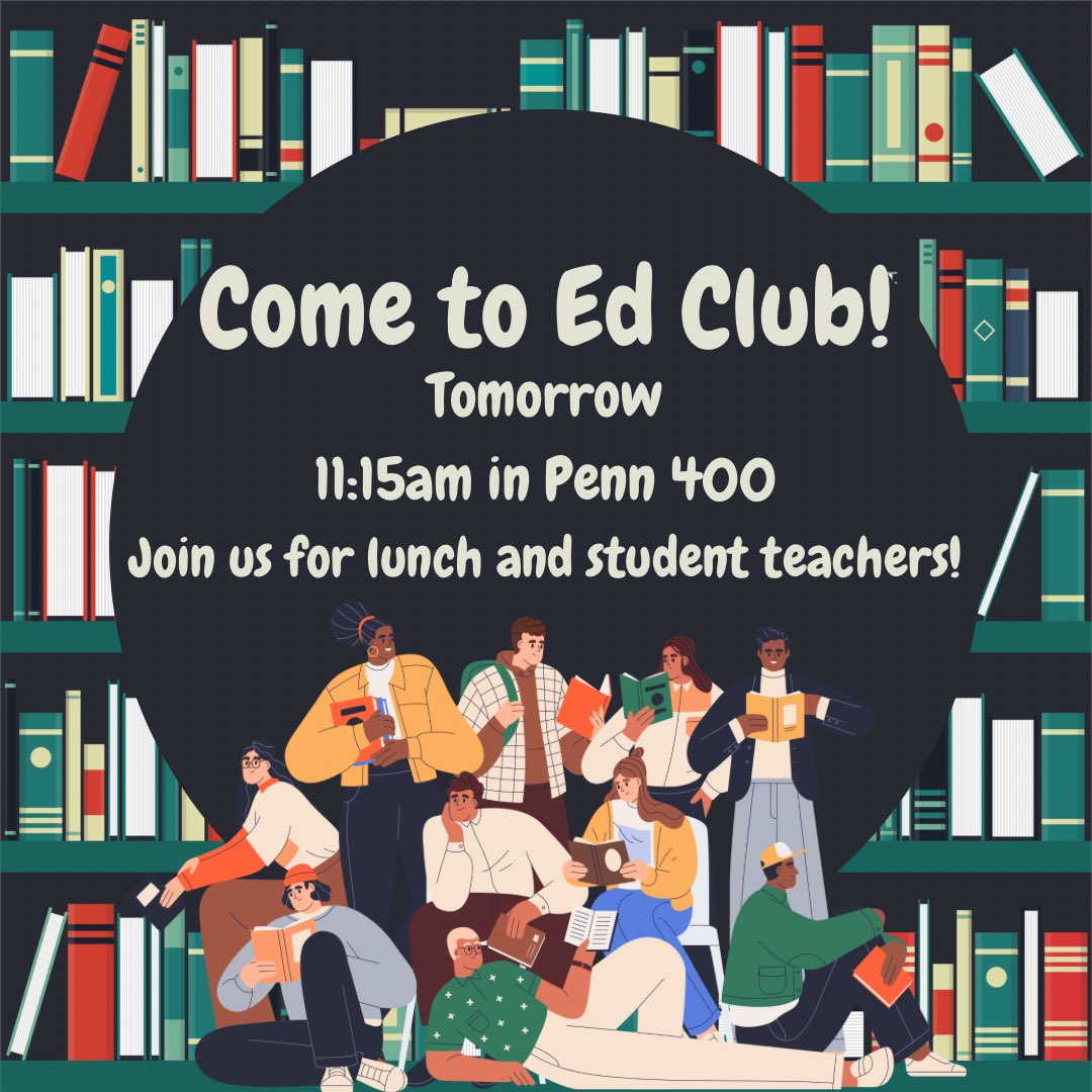 Don’t forget! Last meeting of the year tomorrow! <a href="/WmPennEd/">William Penn Education Division</a> #WmPennEd