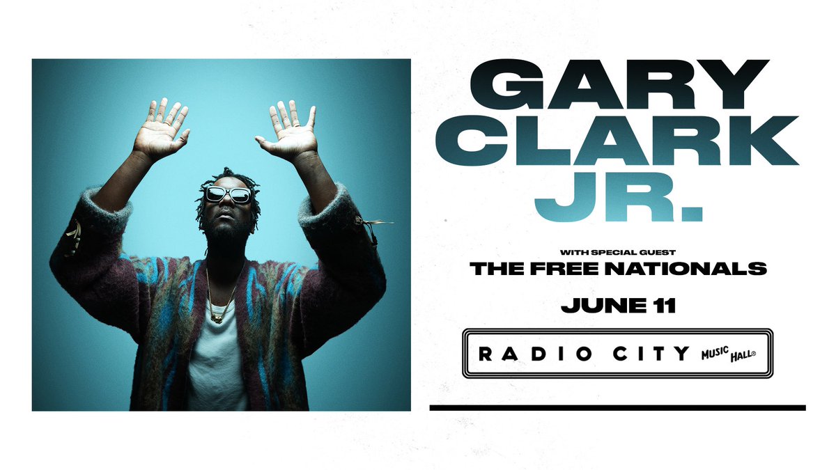 🚨 BREAKING 🚨 The Free Nationals will join Gary Clark Jr. at Radio City on Jun 11! Get tickets now: 🎟️: go.radiocity.com/GaryClarkJr