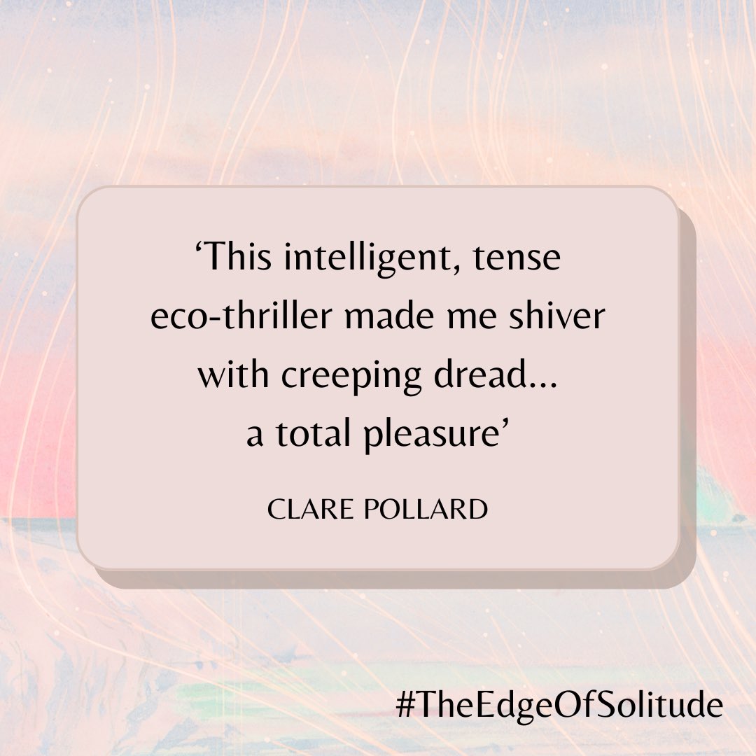 Another wonderful quote about #TheEdgeOfSolitude! Huge thank you to @poetclare for these kind words about the book! Signed preorders from @SReadBooks! samreadbooks.co.uk/product/TheEdg…