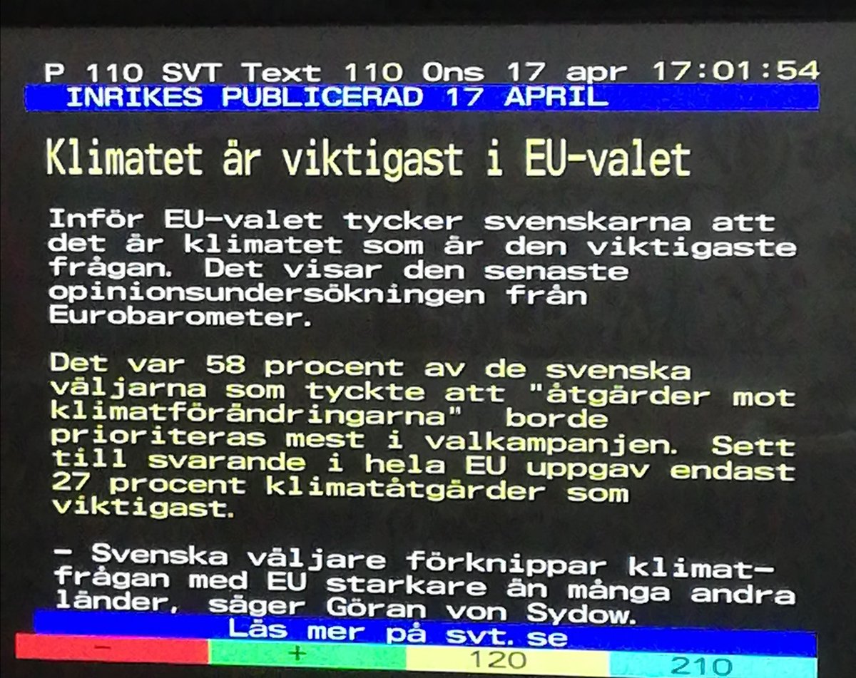 'Svenska väljare förknippar klimatfrågan med EU starkare än vad många andra länder gör'.
Med andra ord:
Svenska folket/läsare är lättare att manipulera med än andra länders folk,
när det gäller klimatfrågan.
#ClimateScam #svpol #euval2024 #swexit