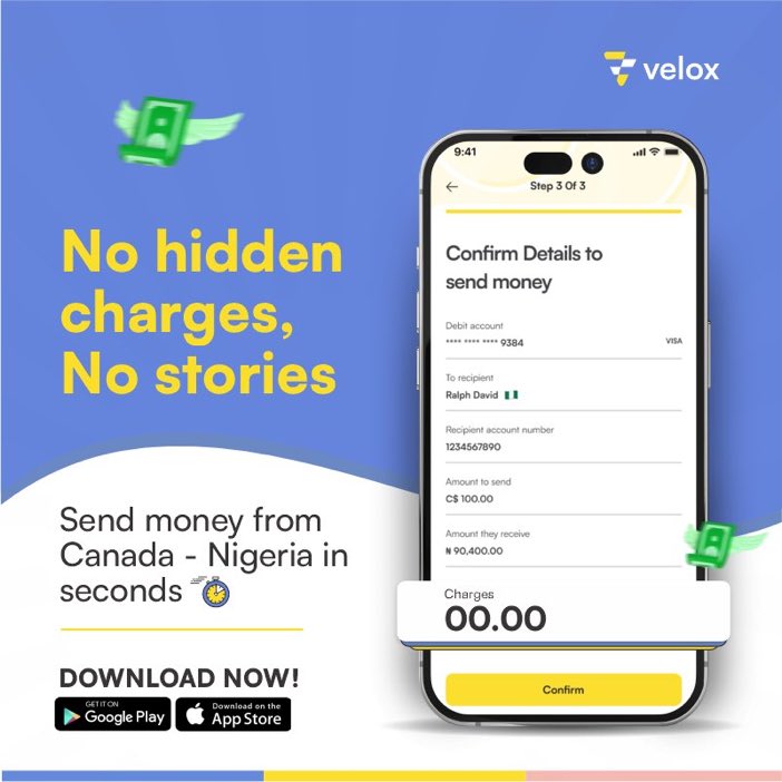 So you’re in Canada and you’re planning to get married soon, don't let “failed transaction” spoil things for you. Just download Veloc app,no charges, no stories. #veloxpayments
