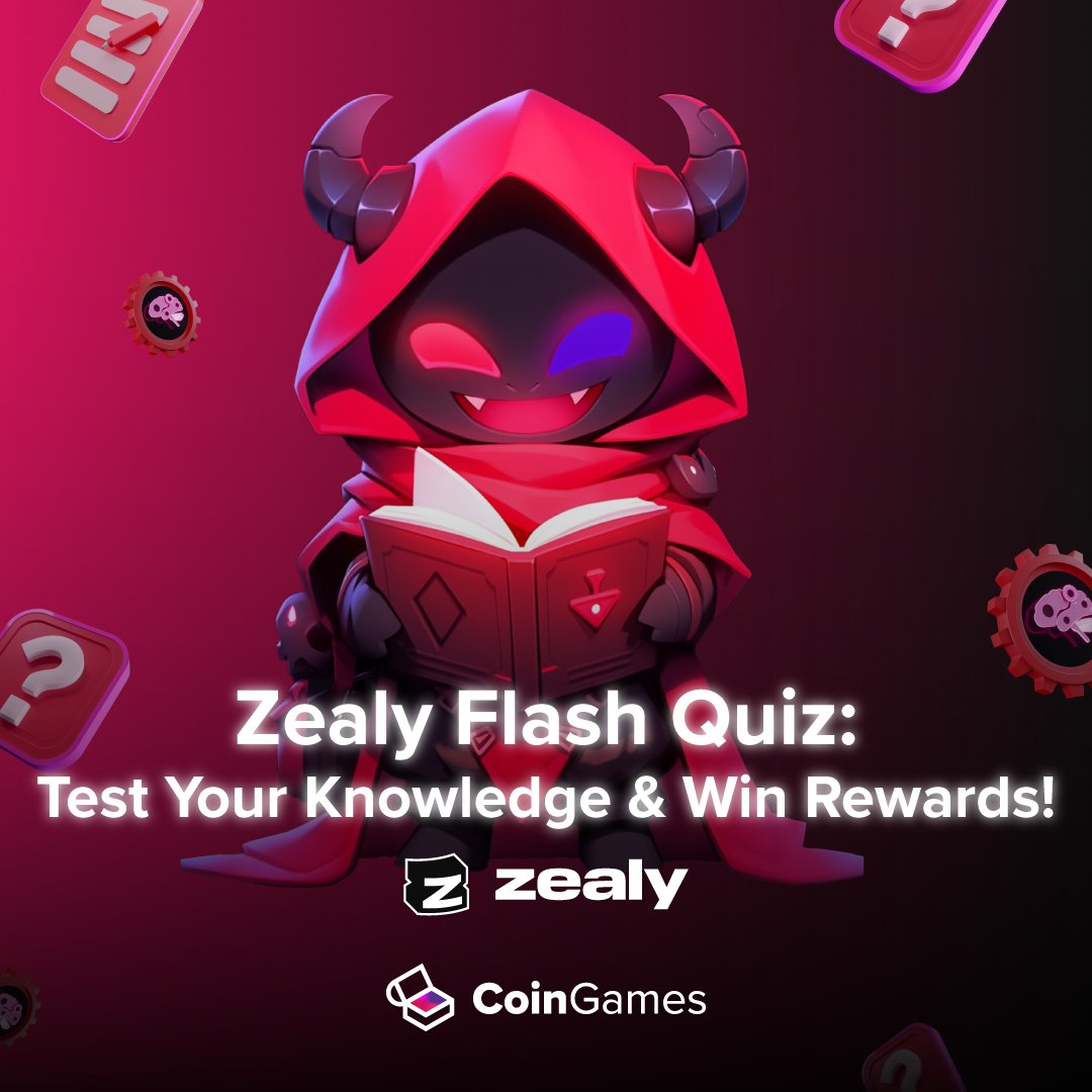 🚀 Zealy Flash Quiz: Test Your Knowledge & Win Rewards! 🌟 Attention all trivia enthusiasts and crypto aficionados! Get ready for an exhilarating Zealy Flash Quiz, where your knowledge will be put to the test! Be among the first 10 participants to answer correctly and win the