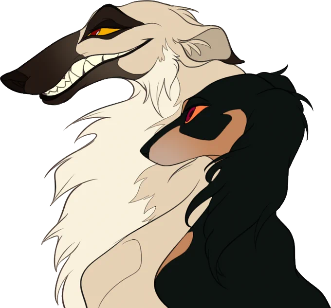 Found an old villain OC for this dog pack story I had. I simply think he's neat. The other dog is his daughter. 