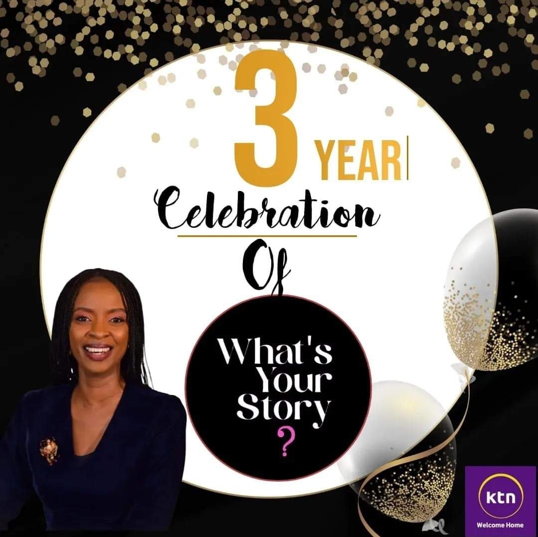 So proud of the work you are doing at #WhatsYourStory @CathMwangi. Congratulations on the 3rd birthday of #WhatsYourStory with your team @alangomillicent @ktnhome_. Here is to many more years of telling amazing stories!