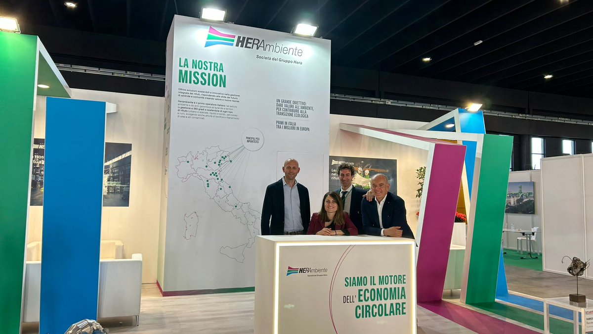GruppoHera's tweet photo. Da oggi al 19/4, #Herambiente è all'#ECOMED Green Expo del Mediterraneo: presso lo stand della società #GruppoHera le soluzioni sostenibili e chiavi in mano per supportare le aziende nel loro percorso di #EconomiaCircolare.
📌#Catania - Pad. C1 stand 78/80
https://t.co/mH7JBEpFHZ https://t.co/Zt8xqa2BoN