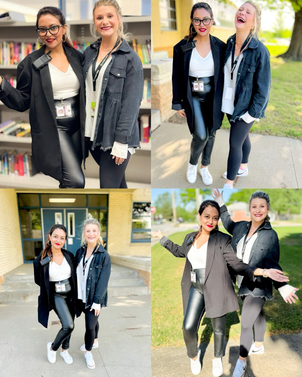 Middle School Spirit Week’24 Wednesday - Twin Day👯‍♀️ Twin Buddy- work bestie K. K. Nicole 🥰 #teacherlife #spiritweek #twinday #MiddleSchool #countdowntosummer
