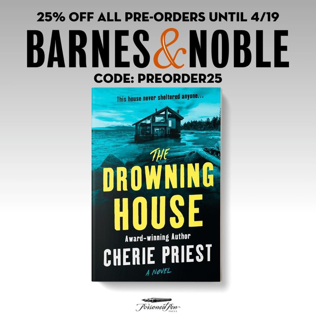 Starting today and running through 4/19: If you have a B&N Rewards or B&N Premium Membership you can save 25% when you pre-order THE DROWNING HOUSE! Membership is free, and this runs for the next *two days only.* Use code PREORDER25 at checkout! barnesandnoble.com/w/the-drowning…