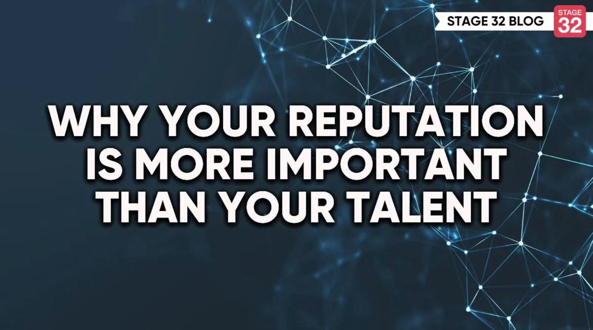 Stage32's tweet photo. It's never been more important to prioritize your reputation when launching yourself as a creative. Find out why here >> https://t.co/KMJIyUME2f
#filmmaking #screenwriting #networking #screenwritingcontests #screenwritingtwitter https://t.co/po6XSiWbCm