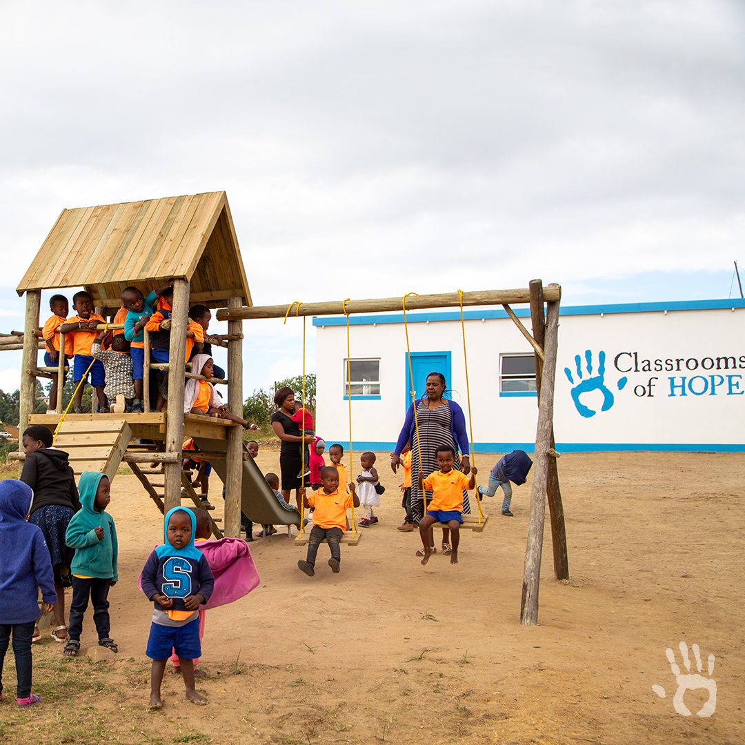 In South Africa, Classrooms of Hope, in partnership with Joyce Meyer Ministries and Hand of Hope is giving children a chance to receive an education, create friendships, and build relationships with their loving Father God—setting them up for bright futures! #HandOfHope #GiveHope