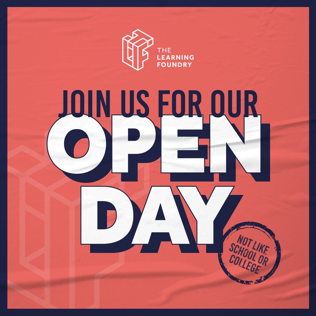 See where The Learning Foundry could take you! We’re holding an open day for you to come and see behind the scenes! 📍 The Learning Foundry campus, The Watson Building, Liverpool, L1 2SA, 🗓️ Wednesday 24th July, ⏰ 3pm - 6pm, 🔗 eventbrite.co.uk/e/the-learning…