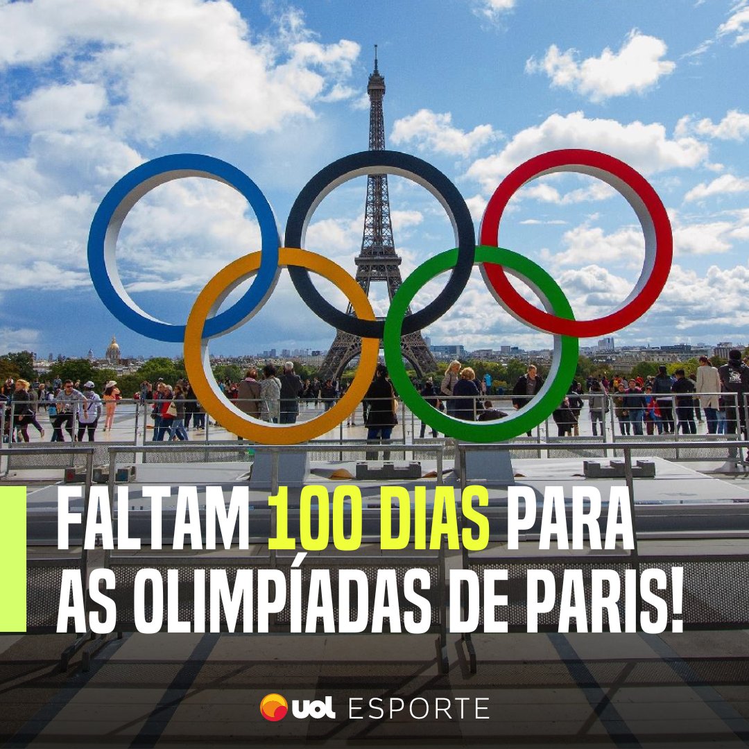 🗼🎆 CONTAGEM REGRESSIVA!  

Sim, meus amigos, esse momento finalmente está chegando: os Jogos Olímpicos de Paris.   

Faltam 100 dias pra começar! Todos prontos? 26 de julho é logo ali! 🤩  

📸 Nicolas Briquet

#UOLEsporte #Paris2024 #JogosOlímpicosNoUOL