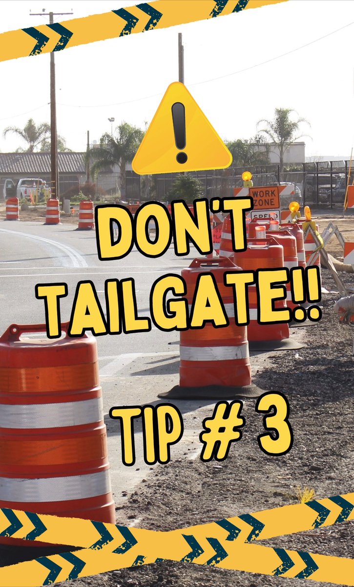 WorkZoneCoffee's tweet photo. 👷‍♂️ Here’s our 3 top tips for:

#workzonesafety 

⚠️ Pay attention.

⚠️ Watch for debris. 

⚠️ Don’t speed or tailgate.

There are many other safe practices you can use to keep yourself and others safe in work zones! #NWZAW https://t.co/BYqNwNmxjS