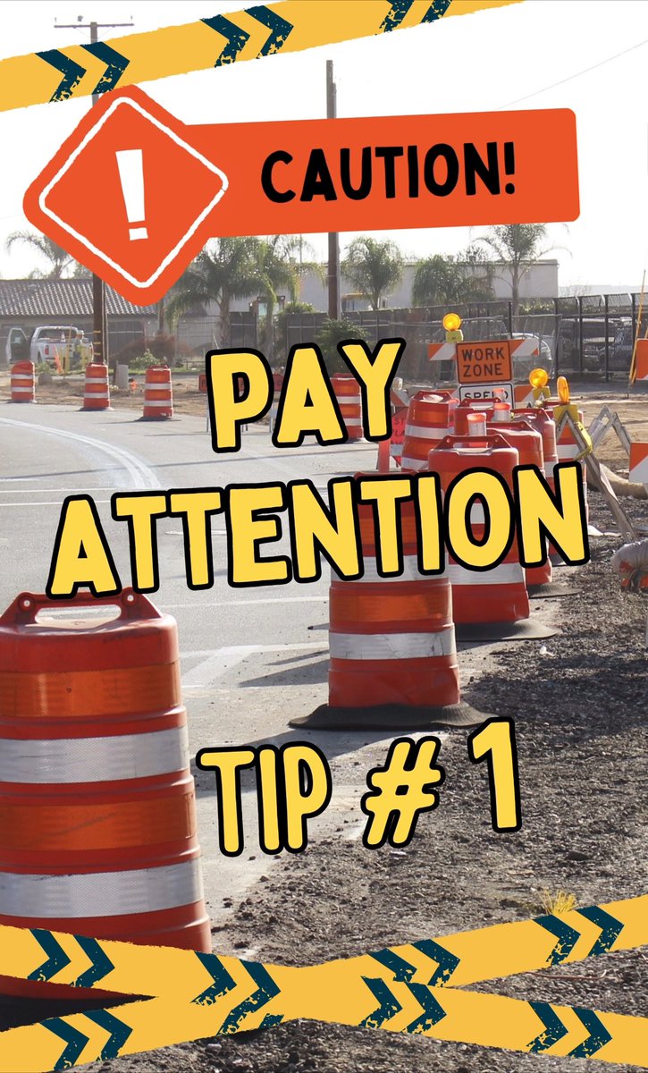 WorkZoneCoffee's tweet photo. 👷‍♂️ Here’s our 3 top tips for:

#workzonesafety 

⚠️ Pay attention.

⚠️ Watch for debris. 

⚠️ Don’t speed or tailgate.

There are many other safe practices you can use to keep yourself and others safe in work zones! #NWZAW https://t.co/BYqNwNmxjS