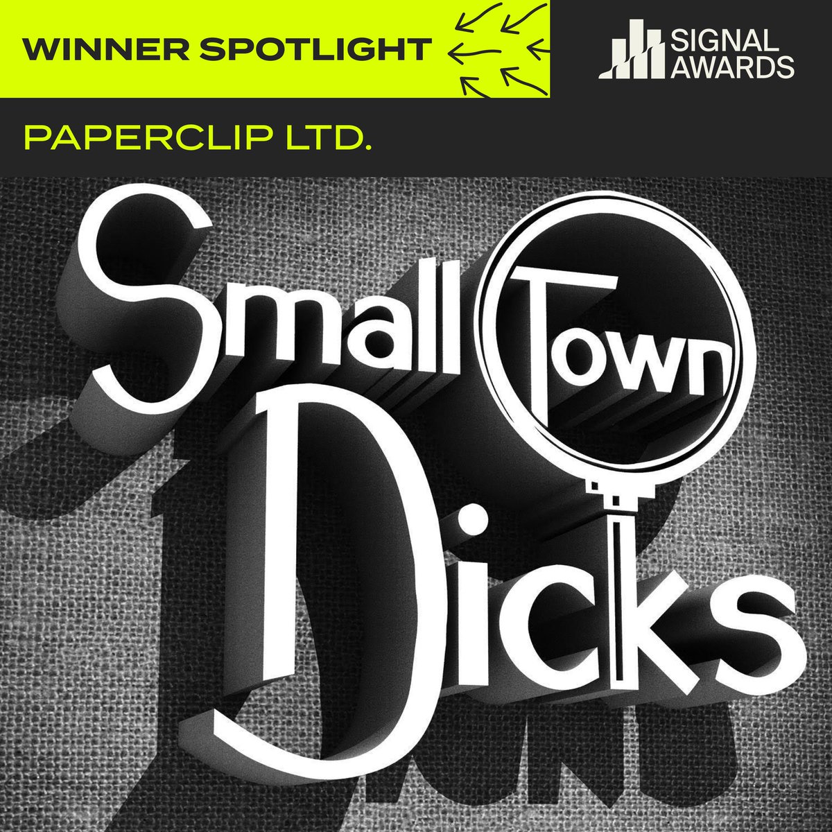 Looking for a True Crime fix? 'Small Town Dicks' is a podcast about the big-time crime that’s happening in Small Town, USA. It's also a 2023 Gold Signal Award winner! Explore our winner gallery to get inspired to enter yourself at signalaward.com/?utm_source=x&….